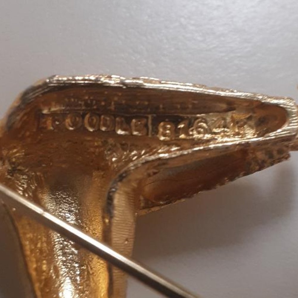 Marcel Boucher Gold Tone Poodle Pin / Brooch - Picture 12 of 14